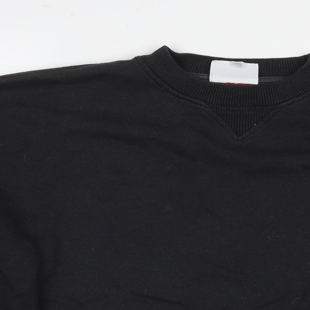 Reebok Mens Black Cotton Pullover Sweatshirt Size XL