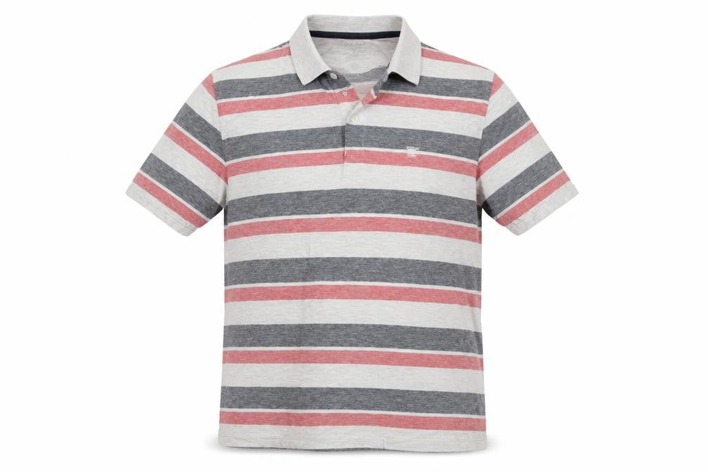 EWM Mens Multicoloured Striped Cotton Polo Size M Collared Pullover