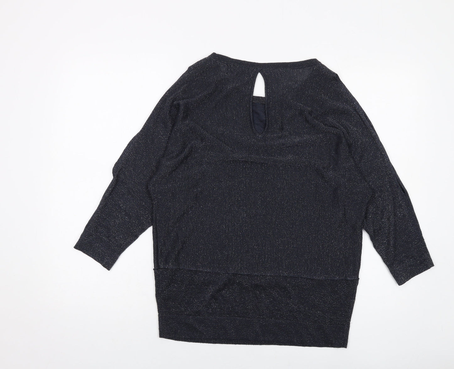 NEXT Womens Blue Round Neck Viscose Pullover Jumper Size 8