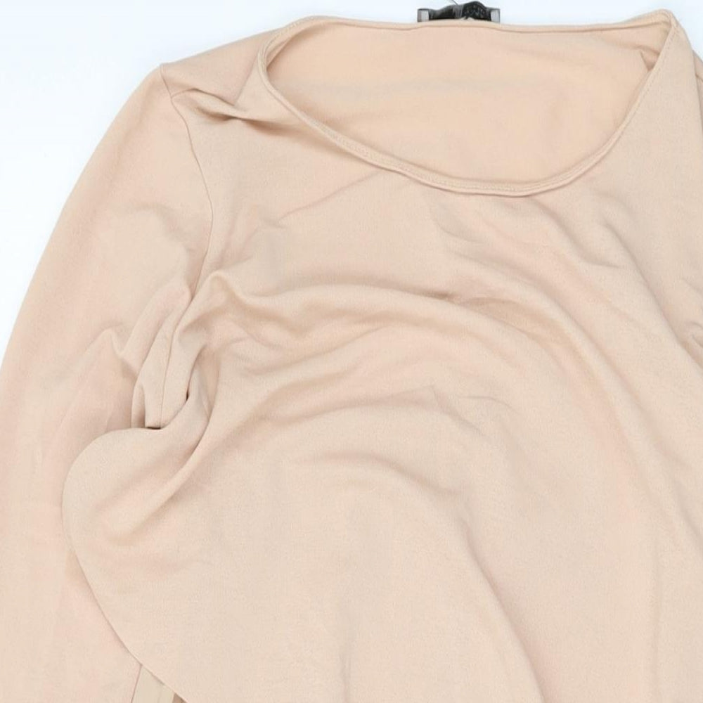 Zraa Womens Pink Polyester Tunic Blouse Size S Round Neck