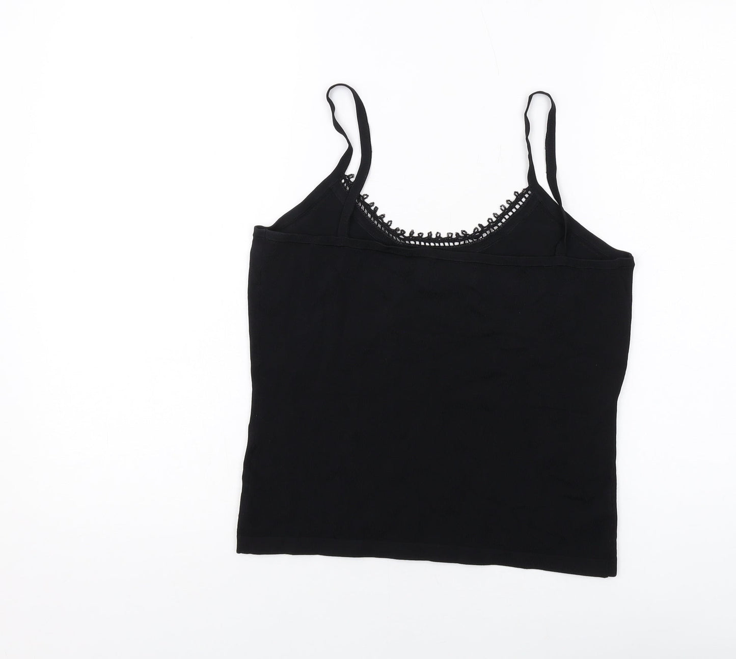 Kaliko Womens Black Viscose Basic Tank Size 12 Round Neck