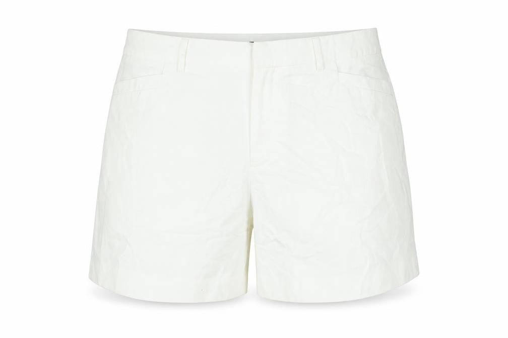 Susan Miller Womens White Polyester Basic Shorts Size 10 L5 in Regular Zip