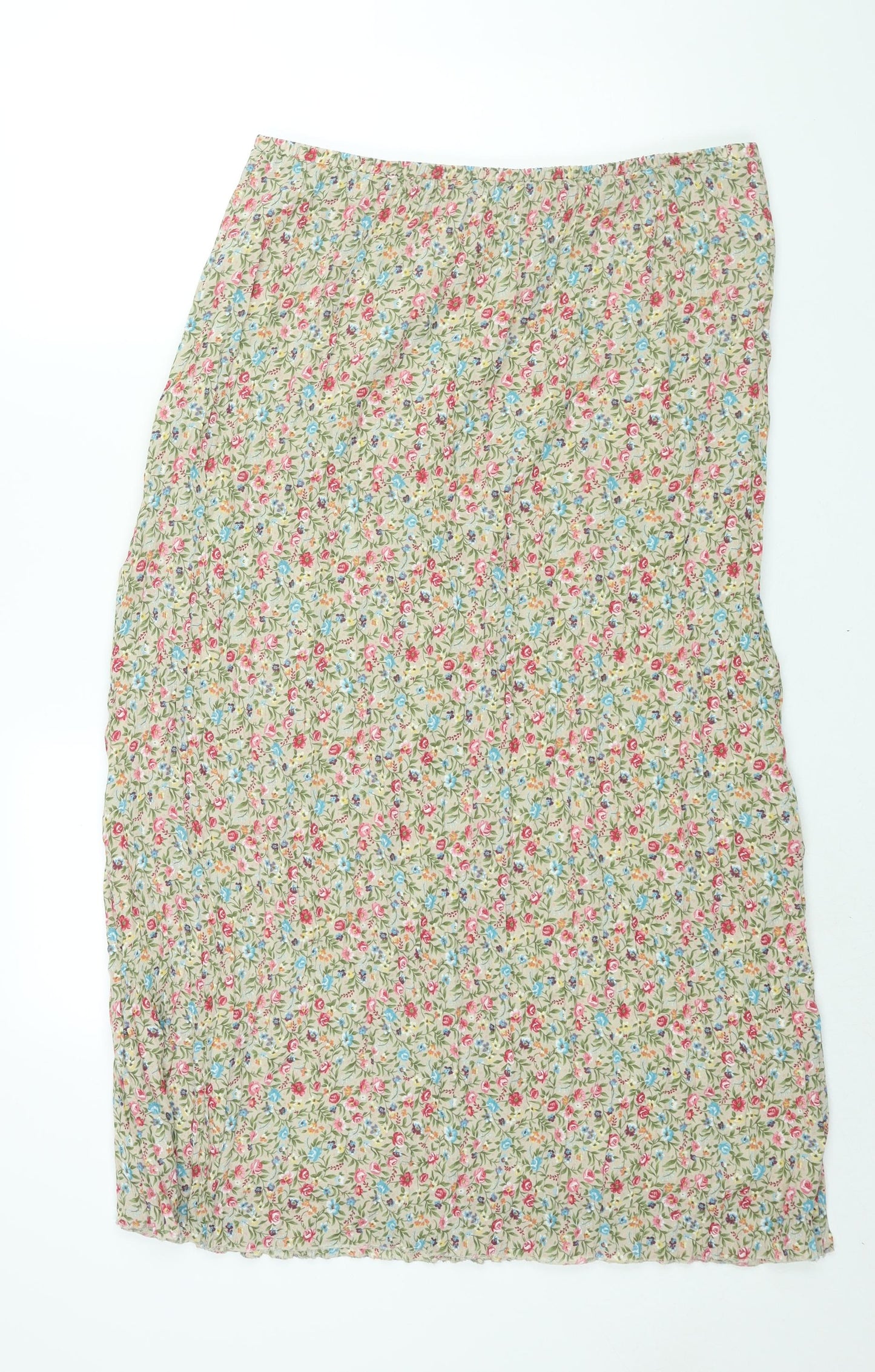St Michael Womens Multicoloured Floral Polyester Pleated Skirt Size 20