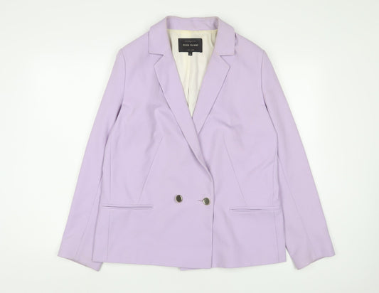 River Island Womens Purple Jacket Blazer Size 14 Button