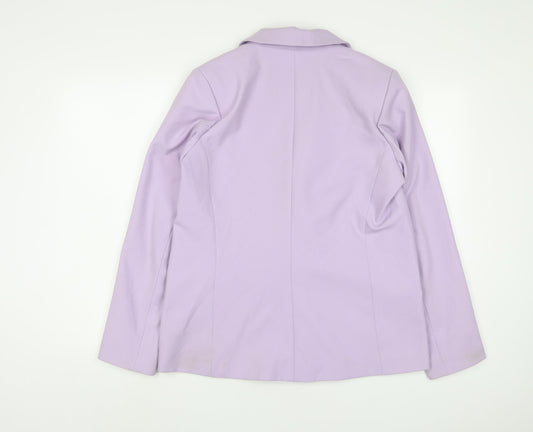 River Island Womens Purple Jacket Blazer Size 14 Button
