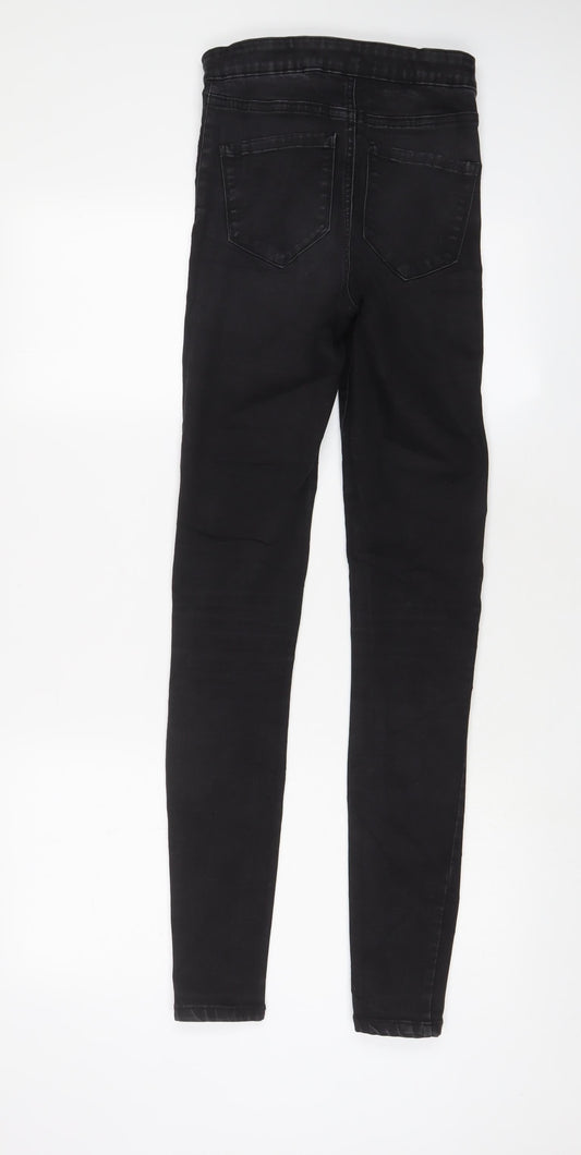 Denim & Co. Womens Black Cotton Skinny Jeans Size 8 L30 in Regular Zip
