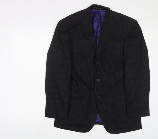 Burton Mens Grey Wool Jacket Suit Jacket Size 36 Regular
