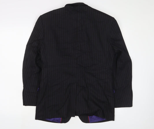 Burton Mens Grey Wool Jacket Suit Jacket Size 36 Regular
