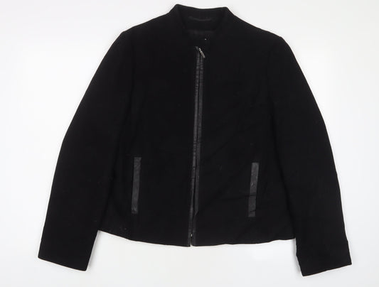 Marks and Spencer Womens Black Jacket Size 14 Zip