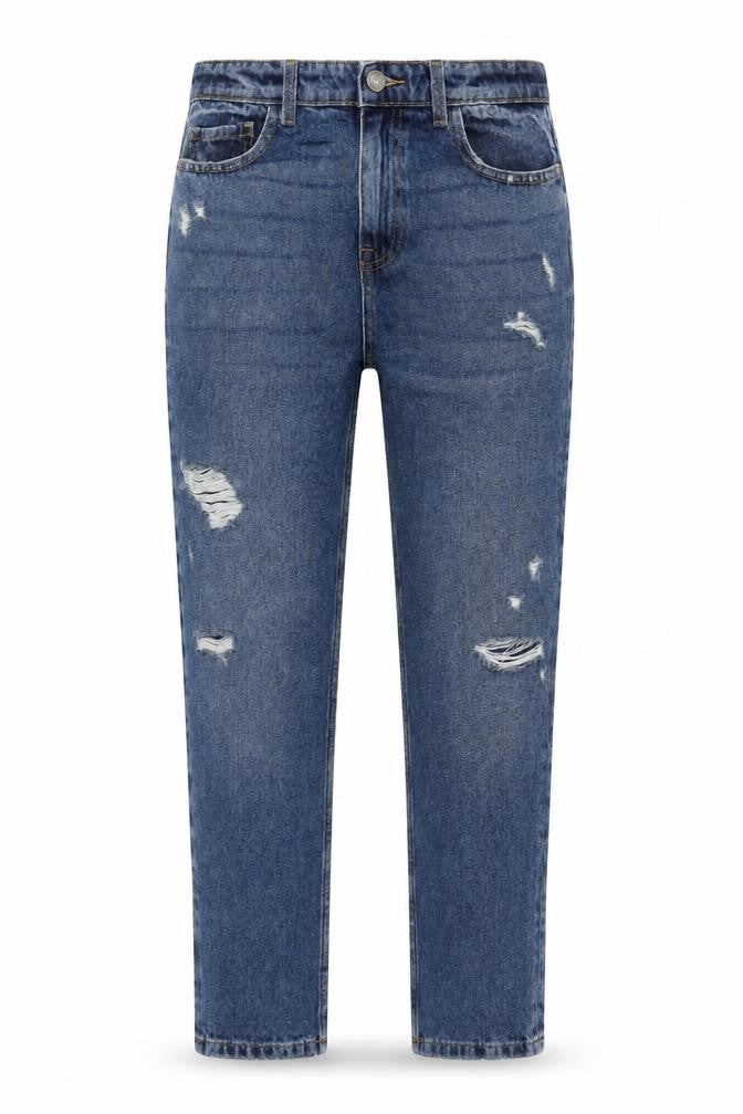 Marks & Spencer Girls Blue Cotton Skinny Jeans Size 14 Years L28 in Regular Zip - Distressed