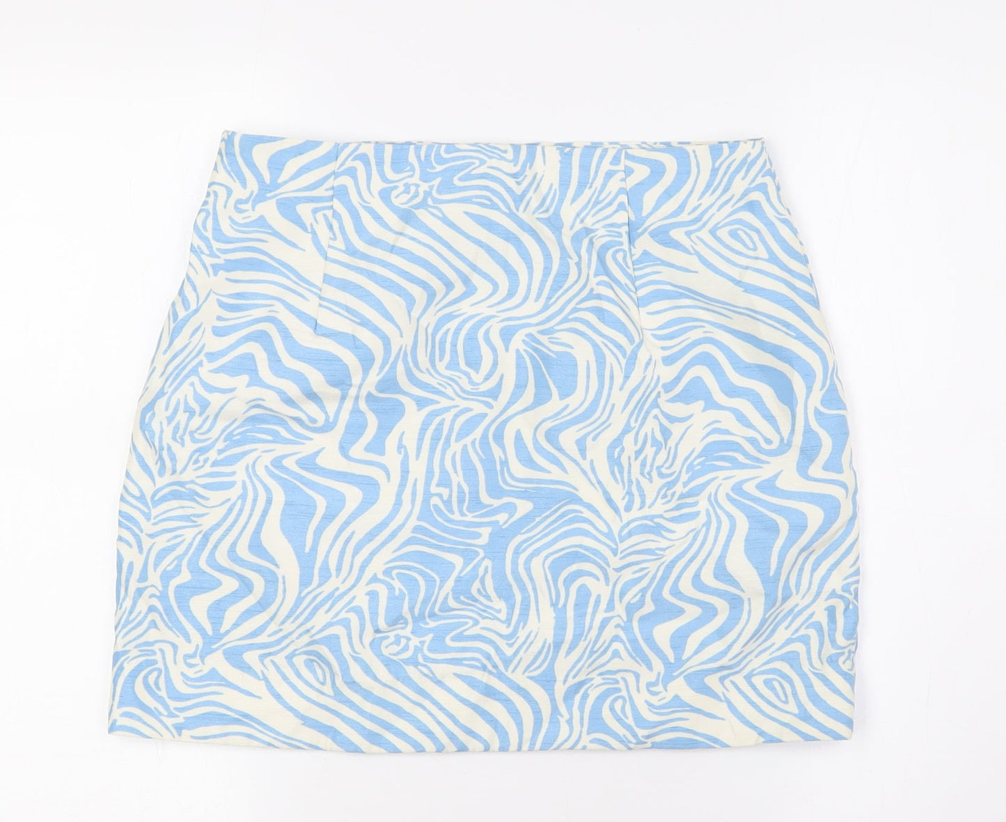 River Island Womens Black Polyester A-Line Skirt Size 10 Zip