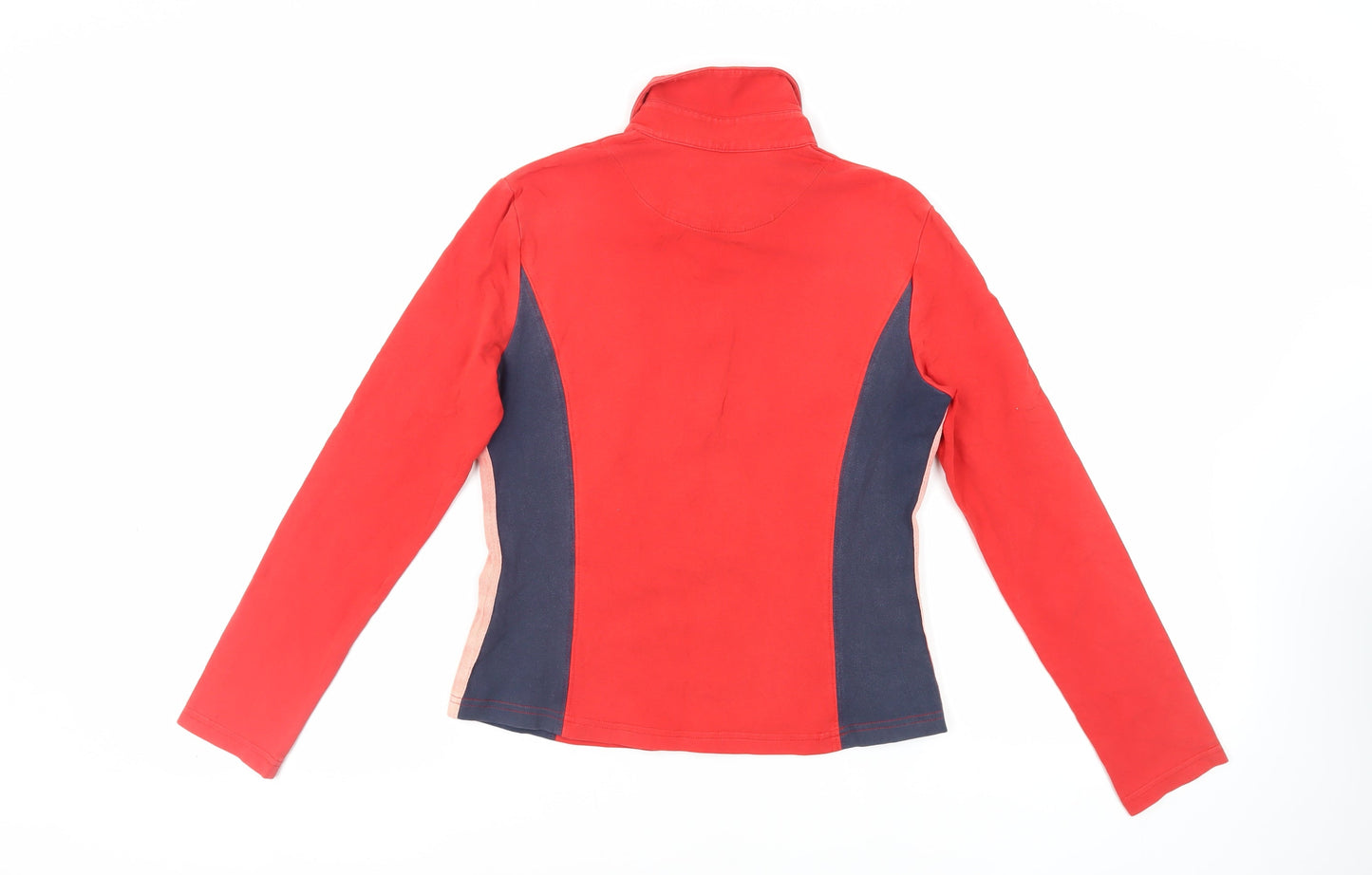 Miya's Womens Red Cotton Basic Polo Size M Collared - Embroidered Detail