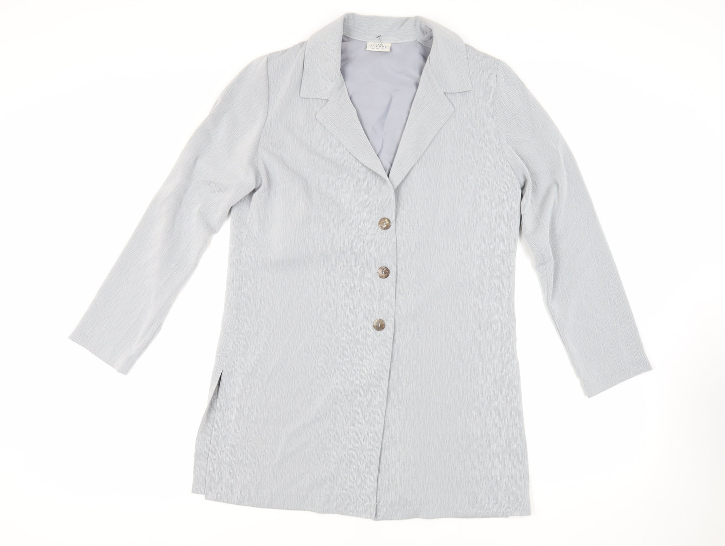 First Avenue Womens Grey Jacket Blazer Size 12 Button - Unlined