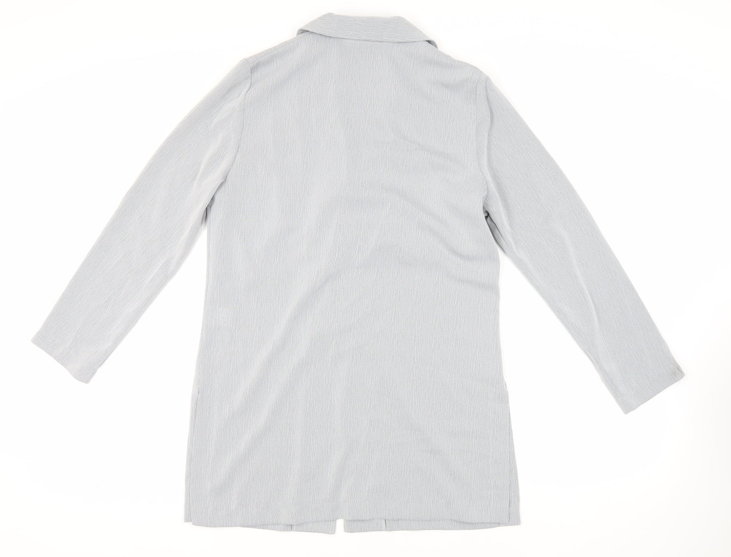 First Avenue Womens Grey Jacket Blazer Size 12 Button - Unlined