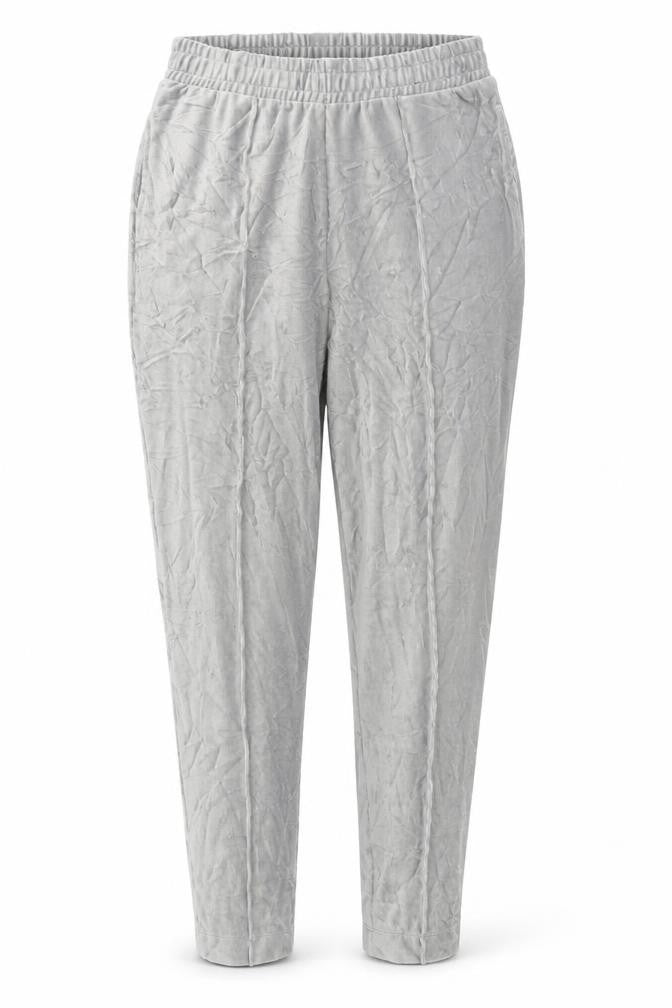 Marks & Spencer Womens Grey Polyester Trousers Size 10 L28 in Regular - Elasticated Waist