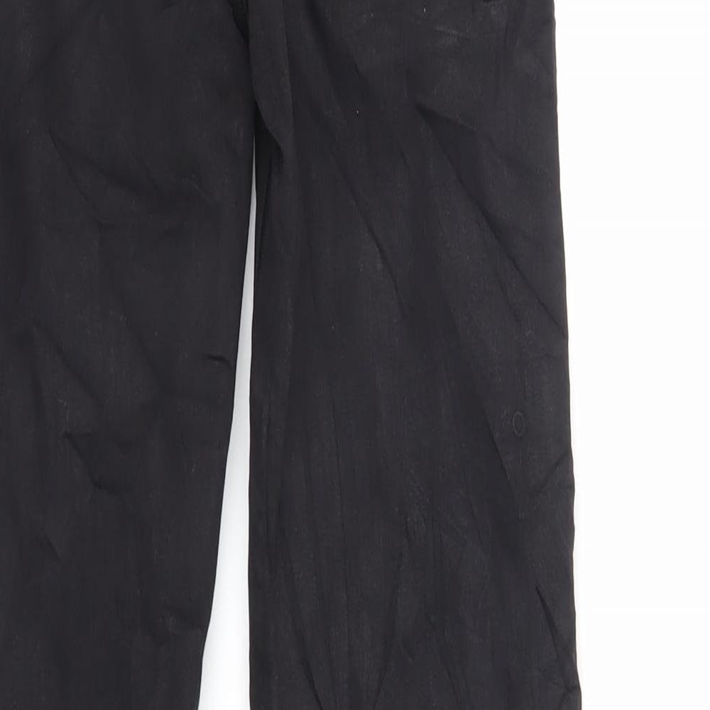 Marks and Spencer Womens Black Cotton Straight Jeans Size 6 L31 in Regular Zip