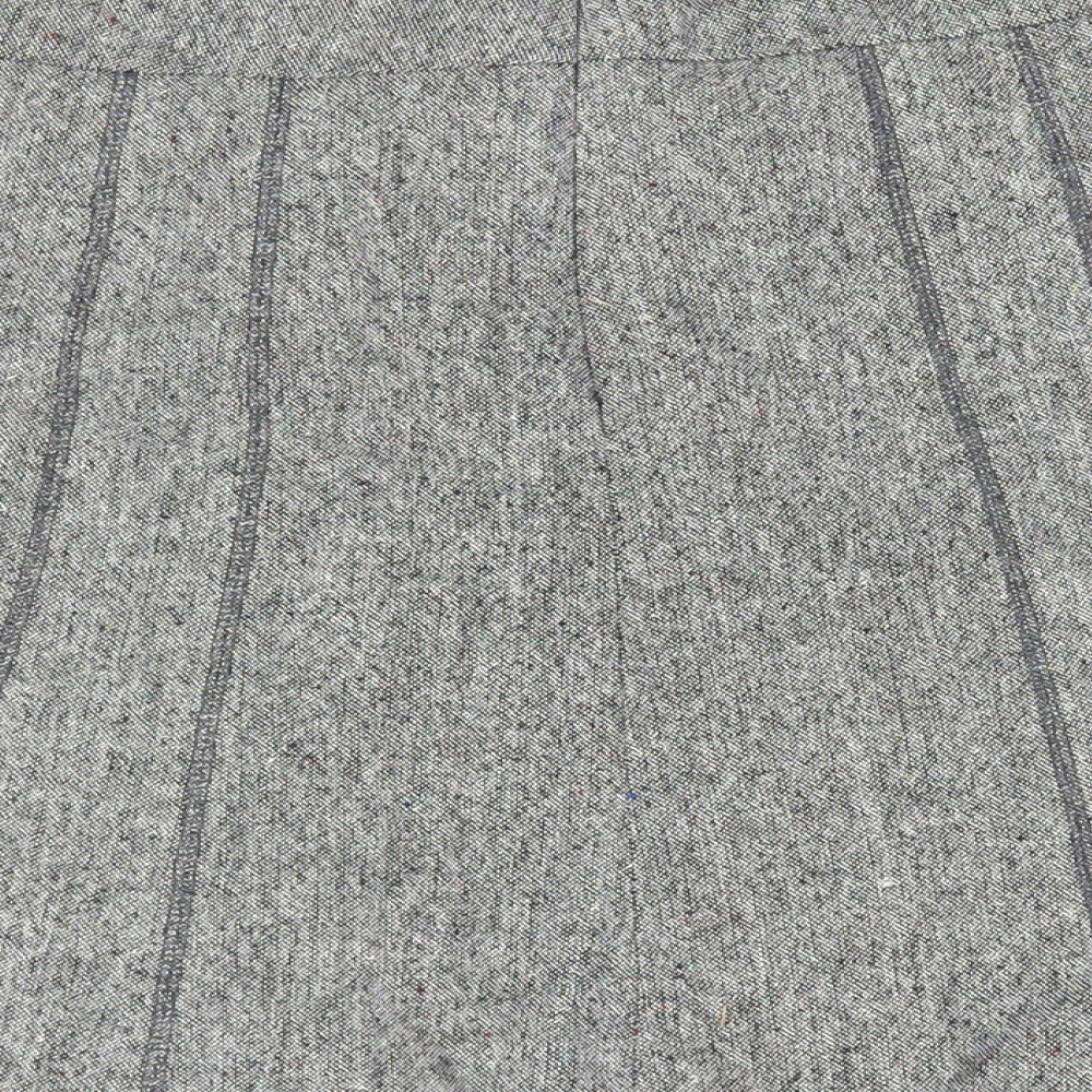 Platform Womens Grey Polyester Flare Skirt Size 12 Zip - Lined