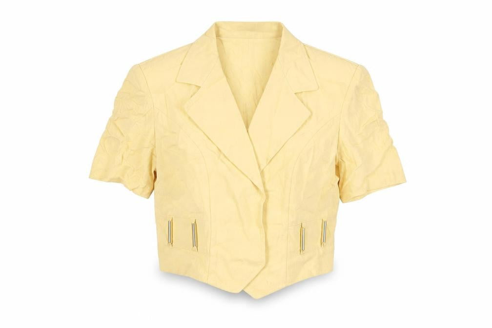 Joseph Ribkoff Womens Yellow Jacket Blazer Size 14 - Vintage Open