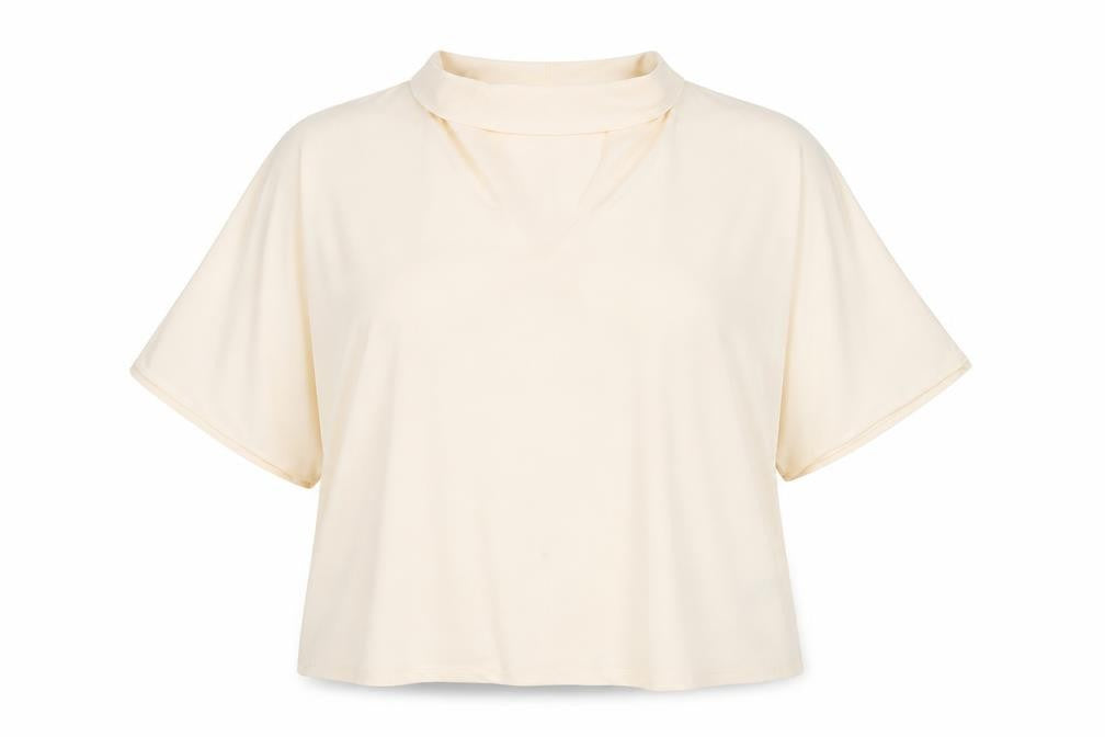Next Womens Ivory Polyester Basic Blouse Size 20 Roll Neck