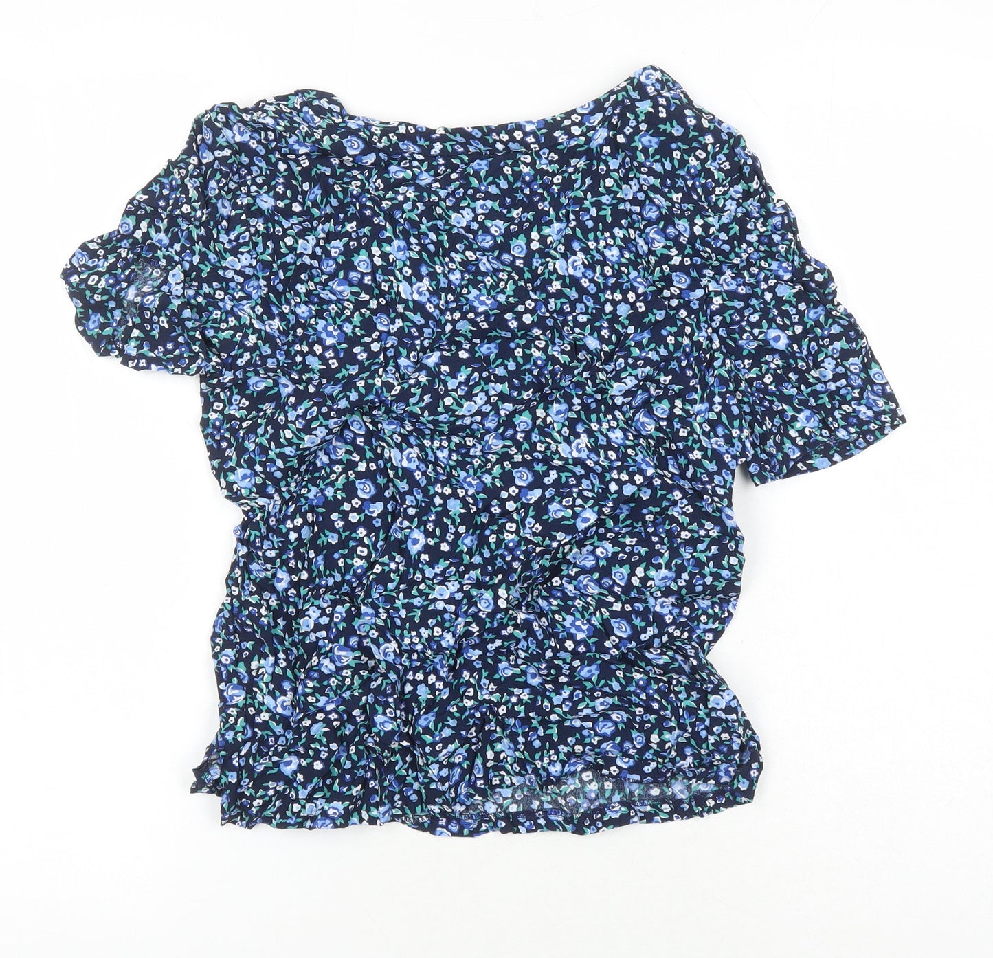 CLAUDIE PIERLOT Womens Multicoloured Floral Polyester Tunic Blouse Size 8 V-Neck