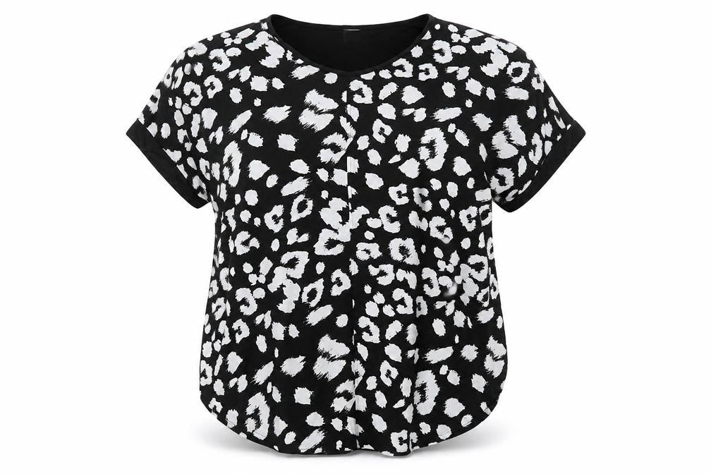 Mitzy Womens Multicoloured Geometric Polyester Tunic Blouse Size 12 Scoop Neck