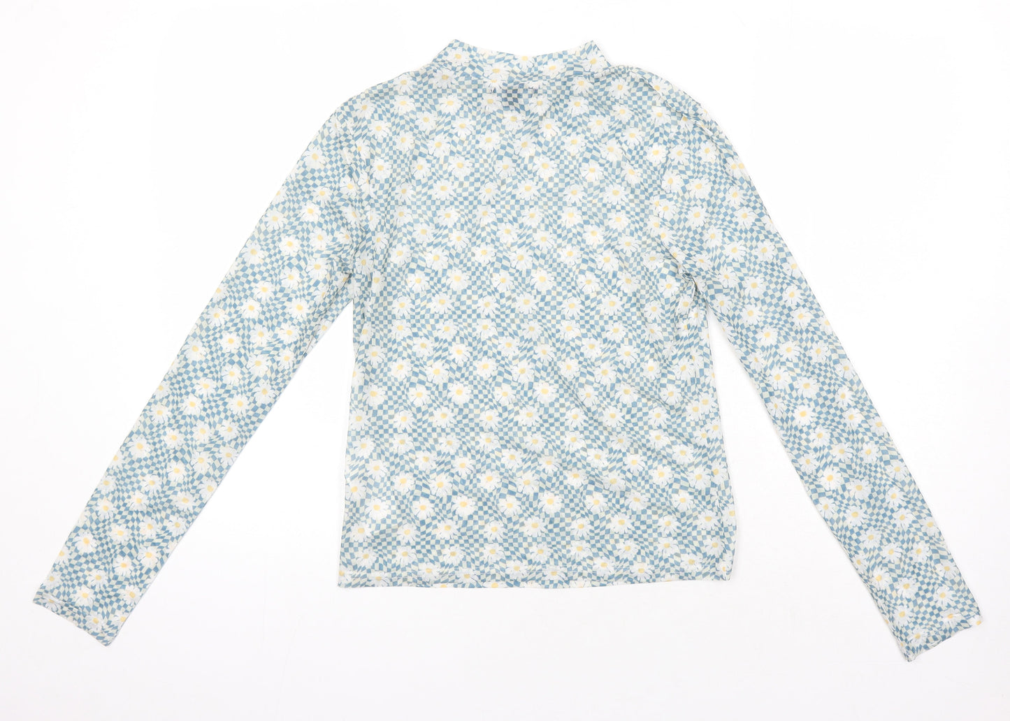 Brave Soul Womens Multicoloured Floral Polyester Tunic Blouse Size M Mock Neck