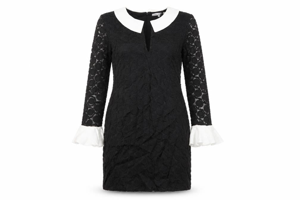 Millie Mackintosh Womens Black Polyester Shift Size 14 Collared