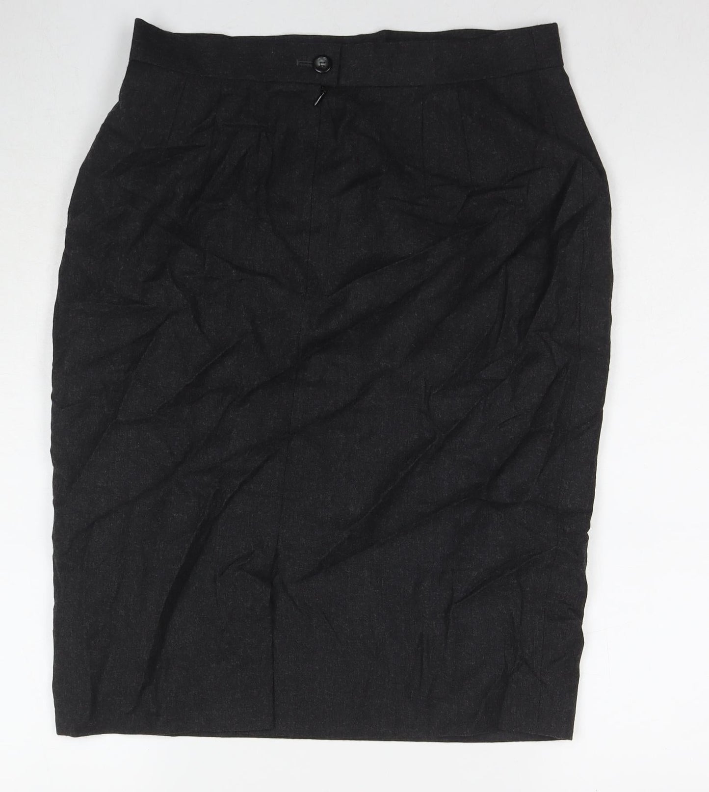 ESCADA Womens Grey Wool A-Line Skirt Size 14 Zip
