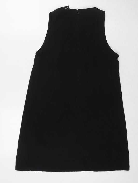 Reclaimed Vintage Womens Black Polyester Basic Tank Size 10 Round Neck