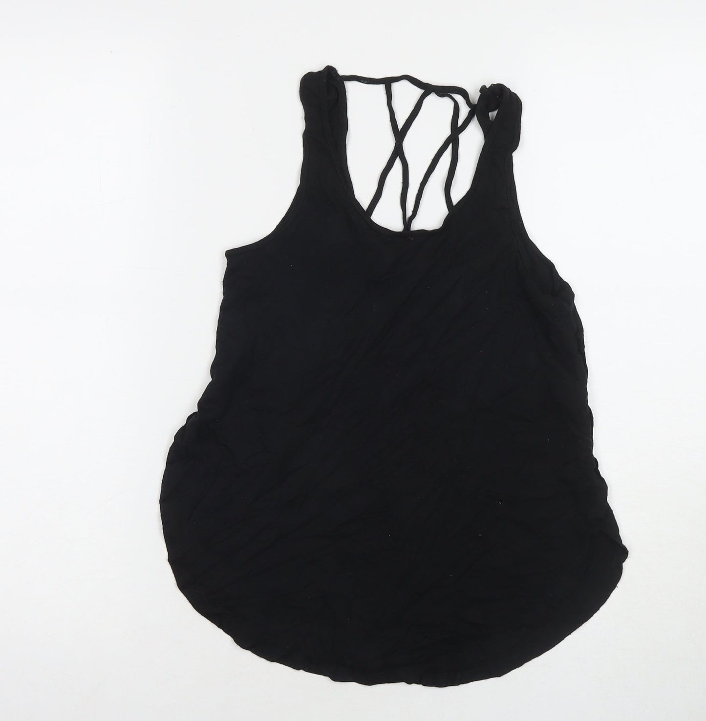 Hollister Womens Black Viscose Basic Tank Size XS Round Neck