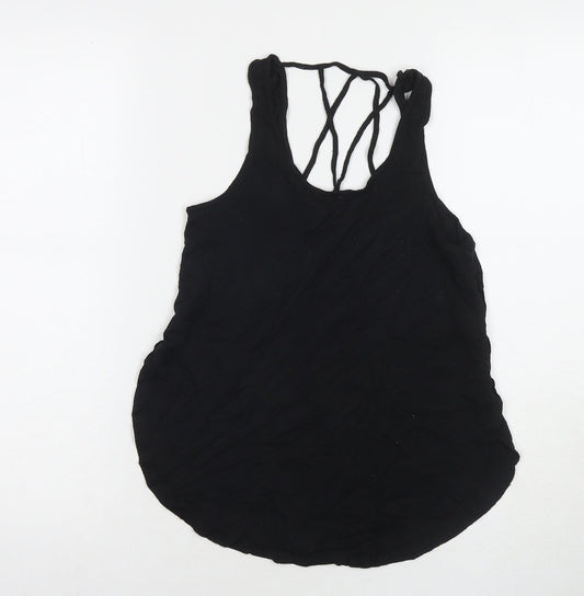Hollister Womens Black Viscose Basic Tank Size XS Round Neck