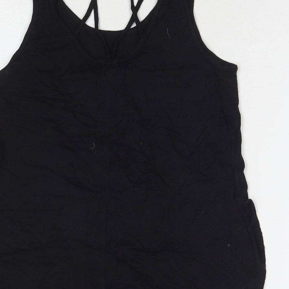 Hollister Womens Black Viscose Basic Tank Size XS Round Neck