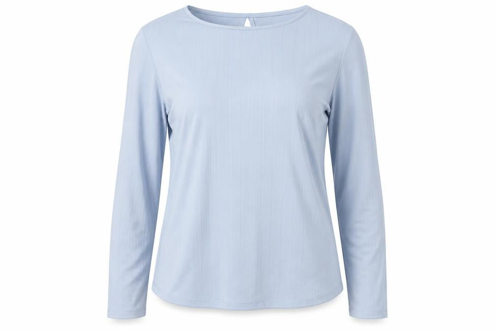Marks & Spencer Womens Blue Polyester Basic Blouse Size 14 Round Neck
