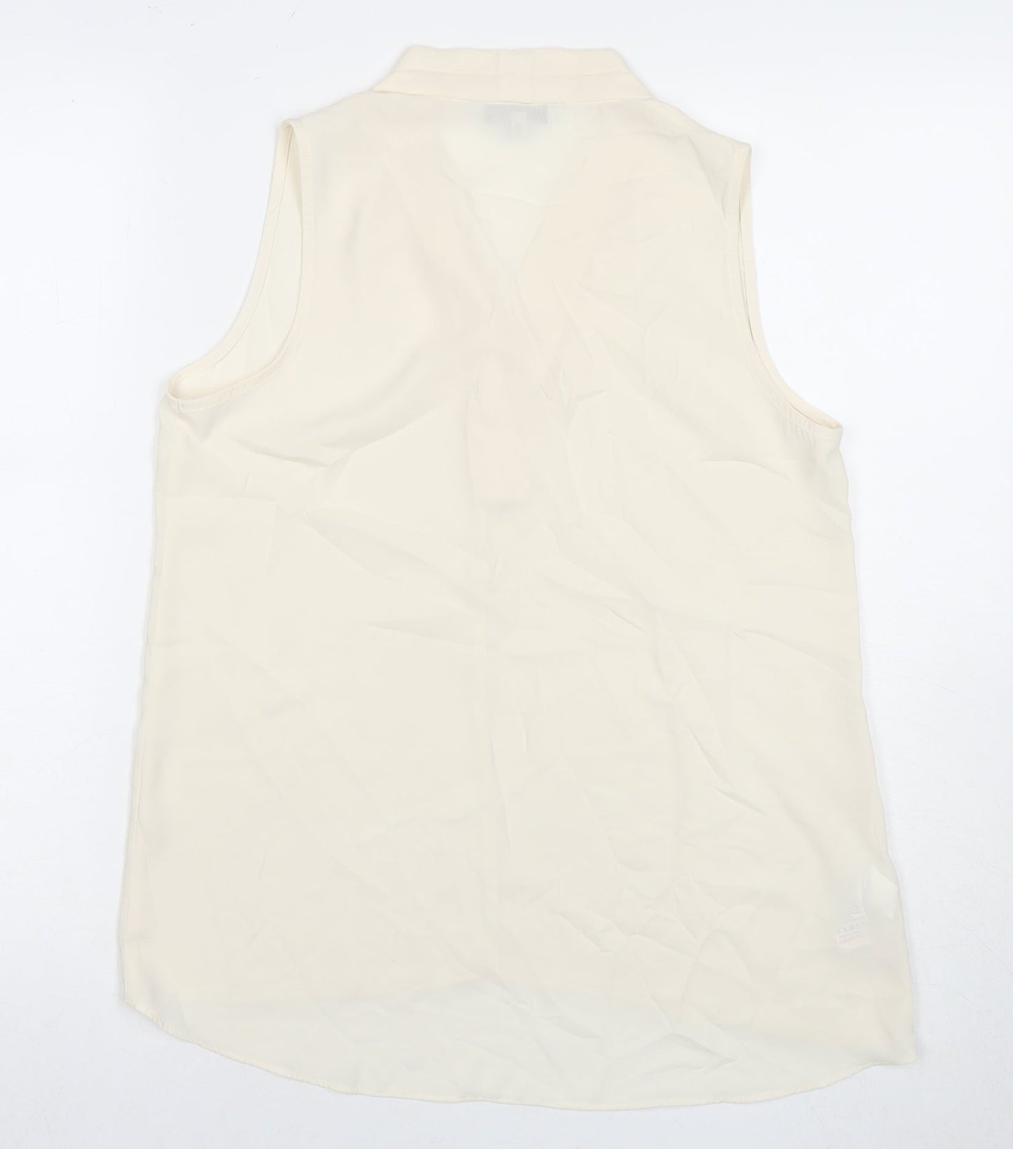 NEXT Womens White Polyester Basic Tank Size 10 V-Neck
