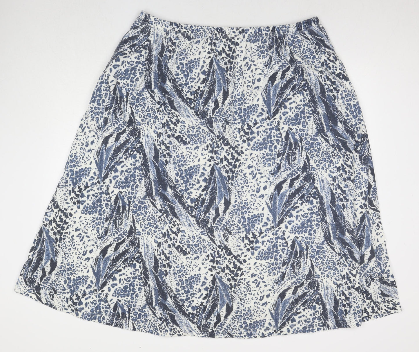 Poppy Womens Blue Geometric Polyester Maxi Skirt Size 26