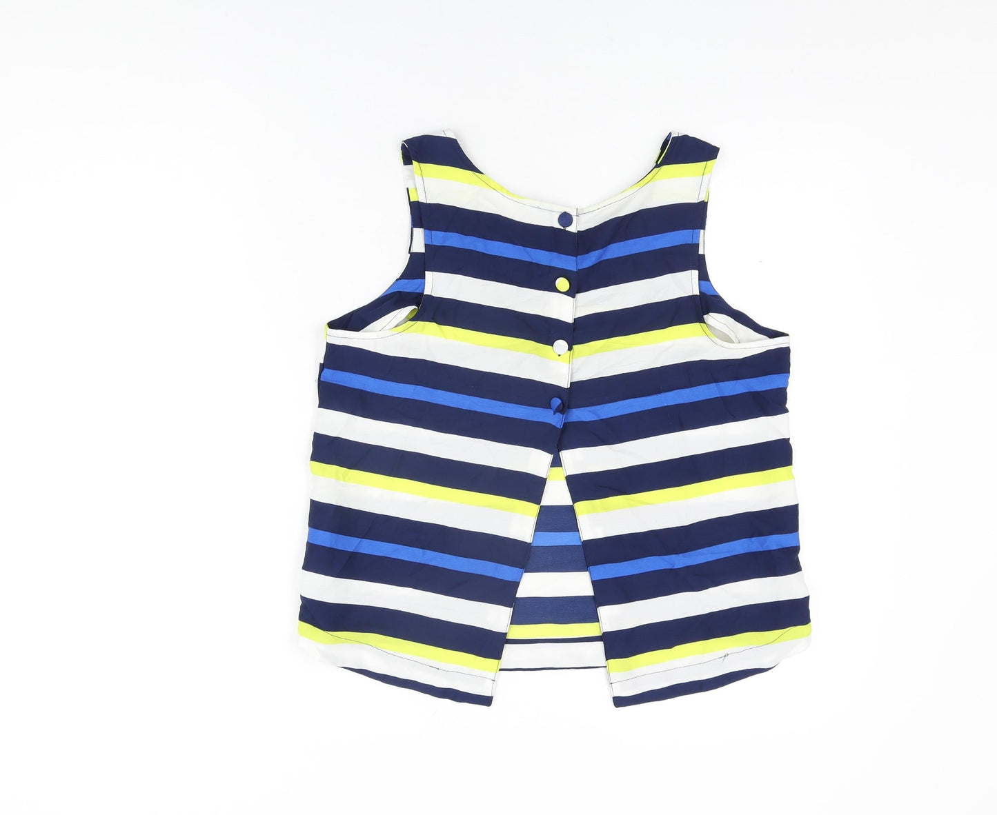 Innocence Womens Multicoloured Striped Polyester Basic T-Shirt Size 10 Round Neck