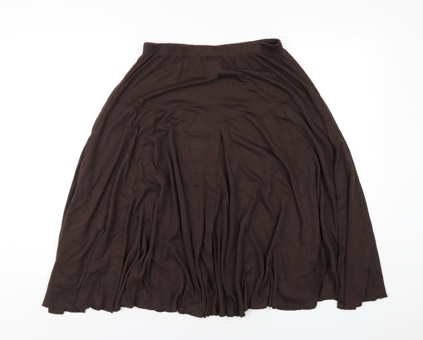 Damart Womens Brown Polyester A-Line Skirt Size 12