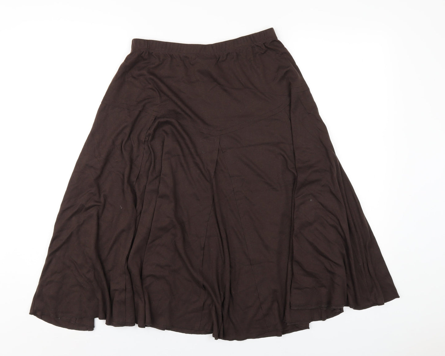 Damart Womens Brown Polyester A-Line Skirt Size 12