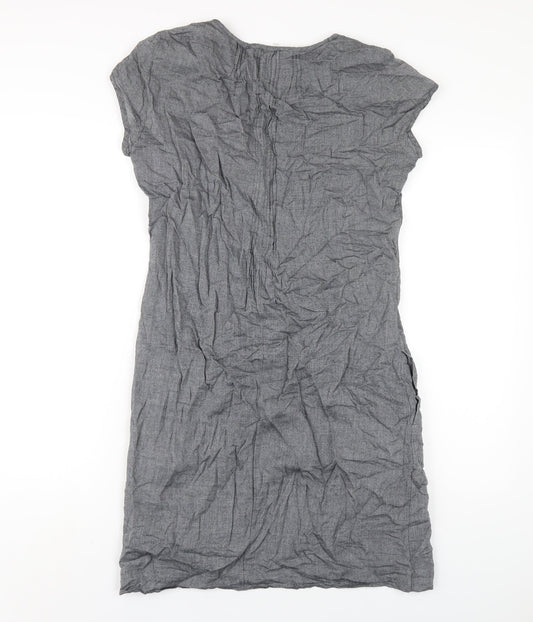 Sandwich Womens Grey Cotton A-Line Size 8 V-Neck Pullover