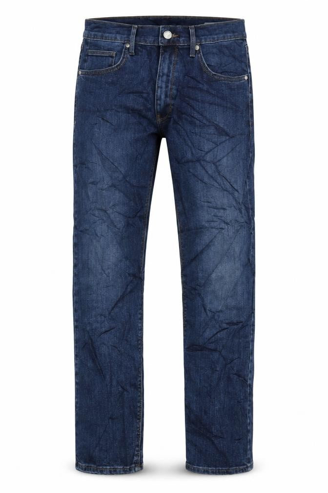 Marks & Spencer Mens Blue Cotton Straight Jeans Size 30 in L31 in Slim Zip