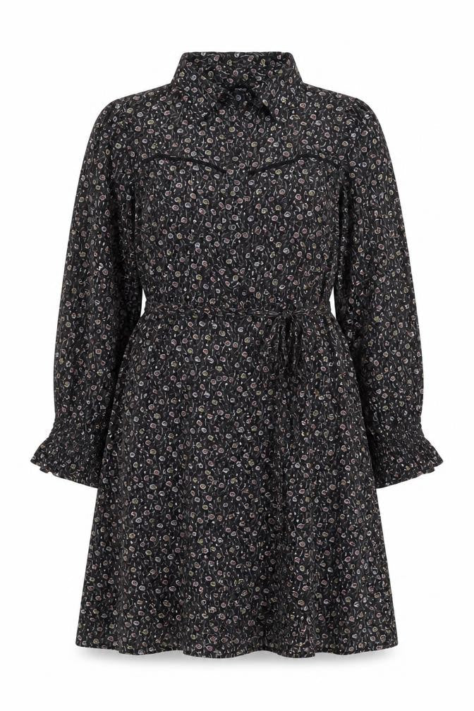 Next Womens Grey Geometric Viscose A-Line Size 16 Collared Button