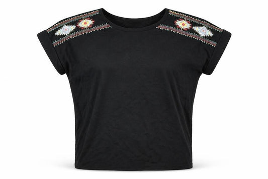 Womens UK Size S Brave Soul Black Polyester Blouse