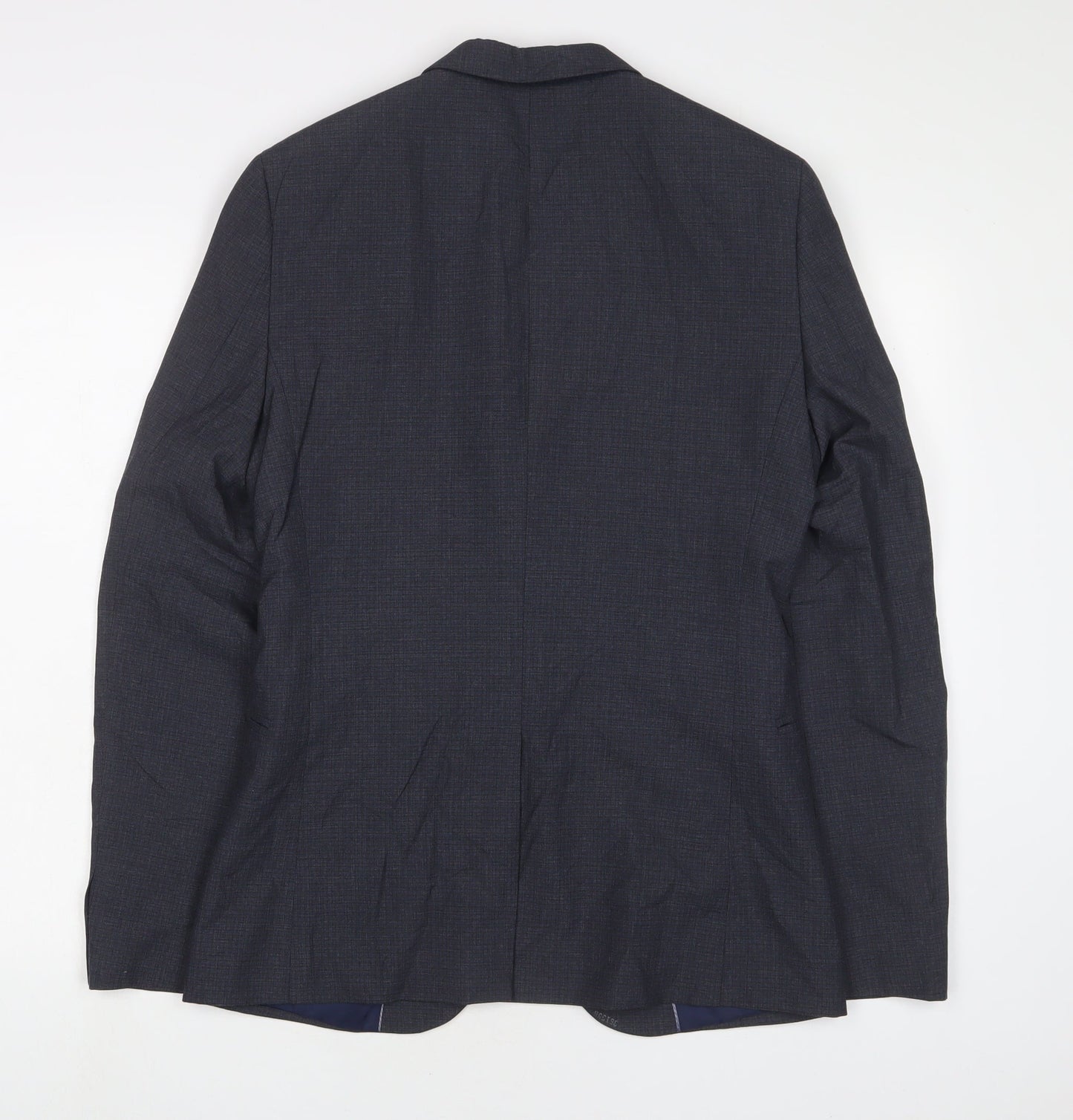 Limited Collection Mens Grey Polyester Jacket Suit Jacket Size 36 Regular