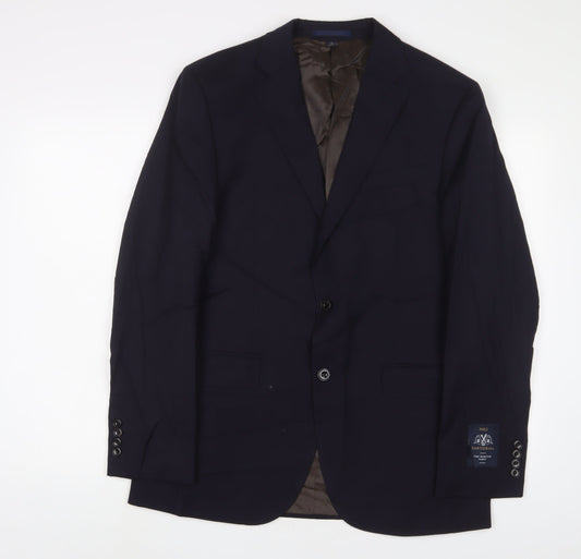 Marks and Spencer Mens Blue Wool Jacket Suit Jacket Size 40 Regular