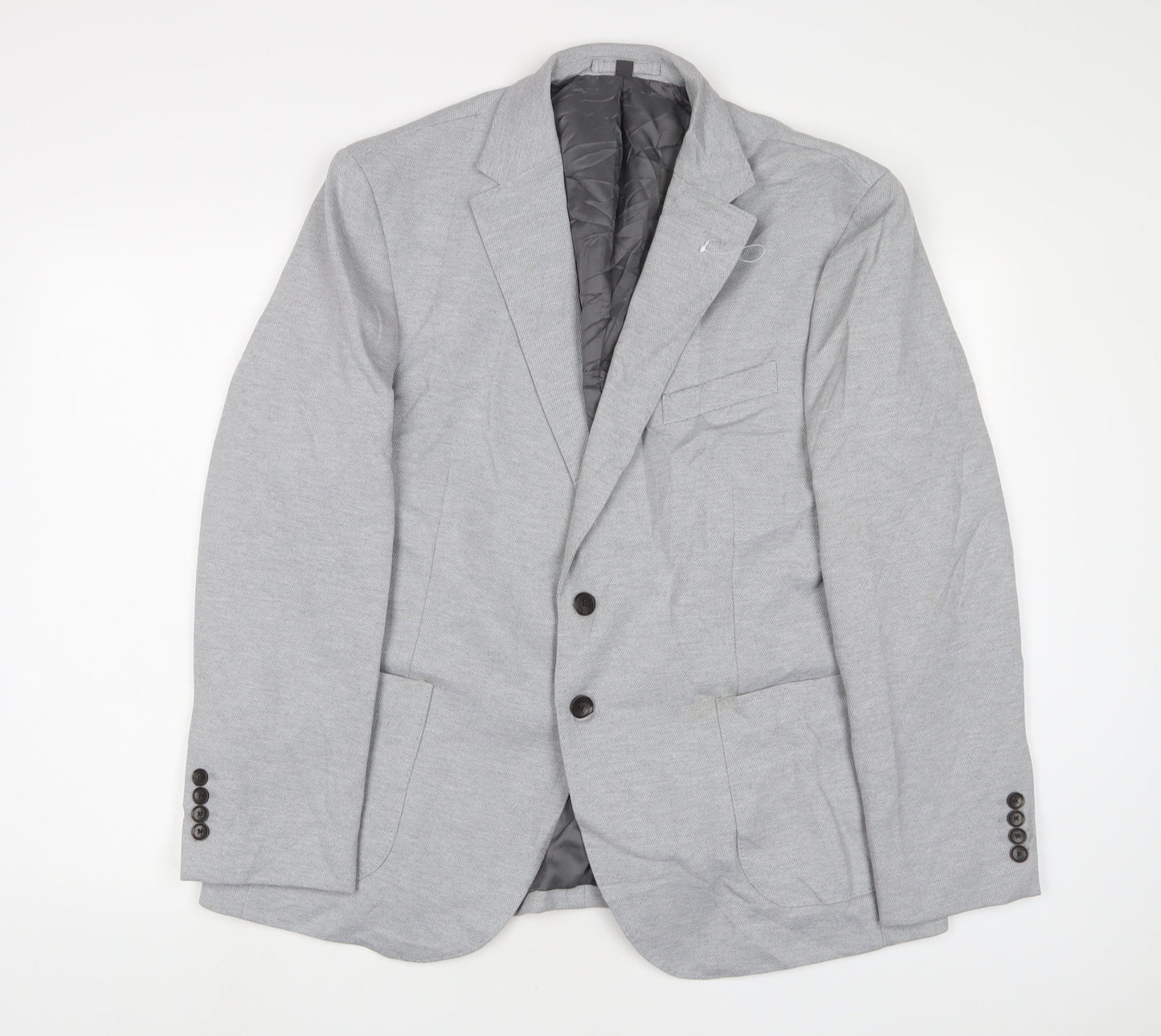 Marks and Spencer Mens Grey Polyamide Jacket Suit Jacket Size 44 Regular
