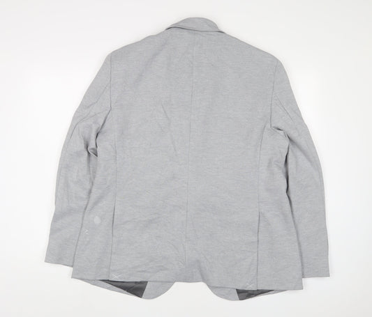 Marks and Spencer Mens Grey Polyamide Jacket Suit Jacket Size 44 Regular