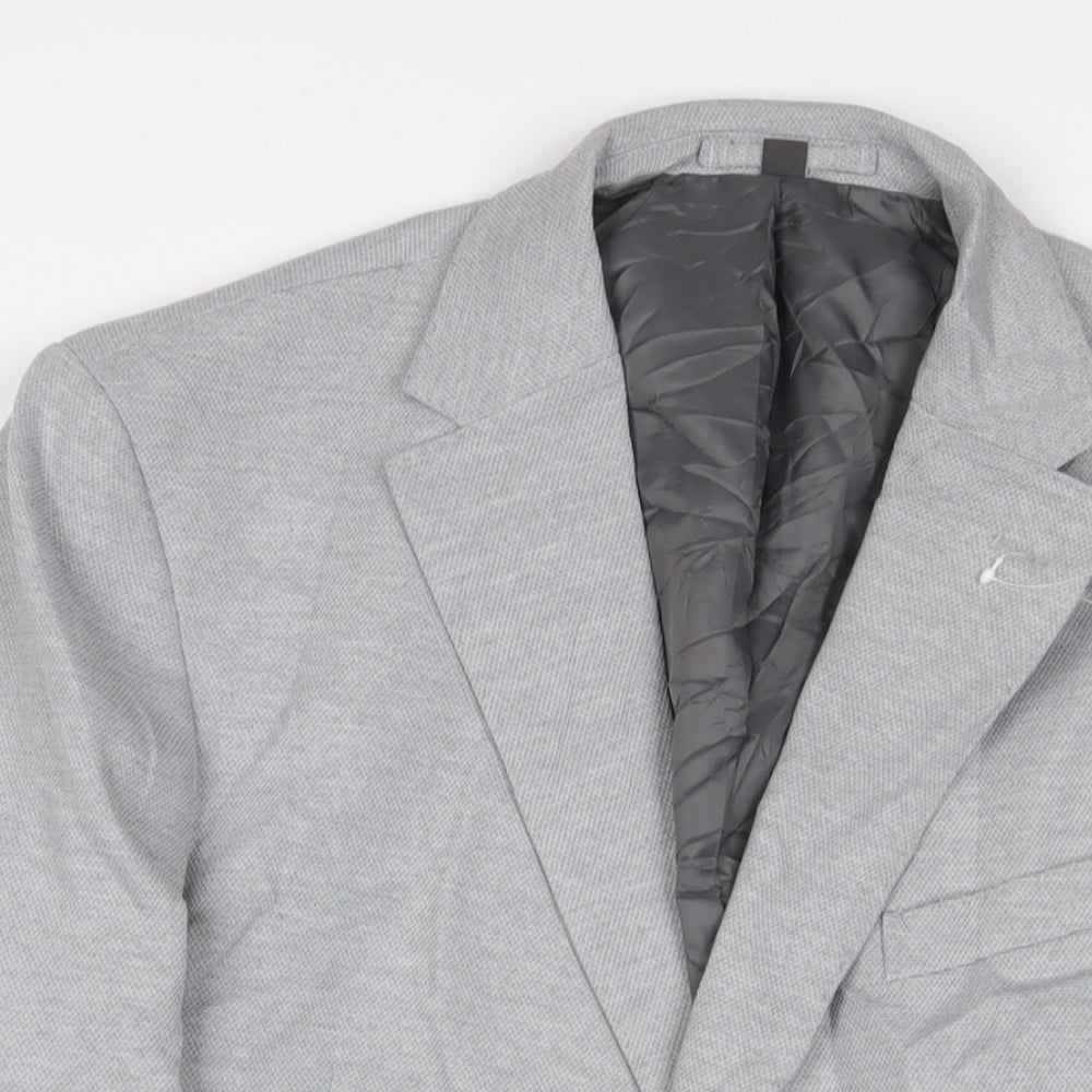 Marks and Spencer Mens Grey Polyamide Jacket Suit Jacket Size 44 Regular