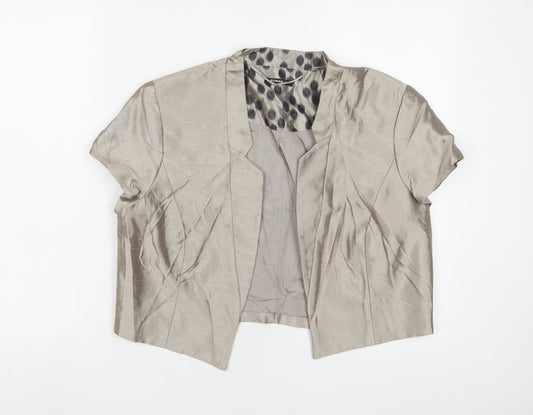 Roman Womens Beige Jacket Blazer Size 16 - Open