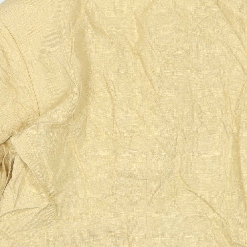 Paul Costelloe Womens Yellow Jacket Blazer Size 14 Button