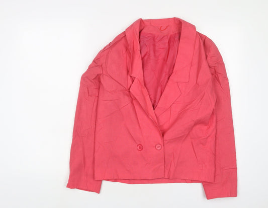 Richards Womens Pink Jacket Blazer Size 10 Button